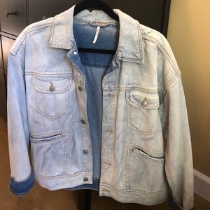Free people oversized denim jacket